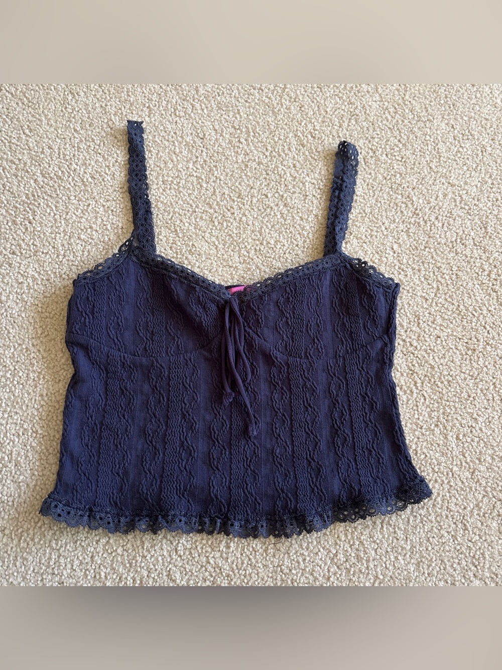 Edikted Navy Lace Tank